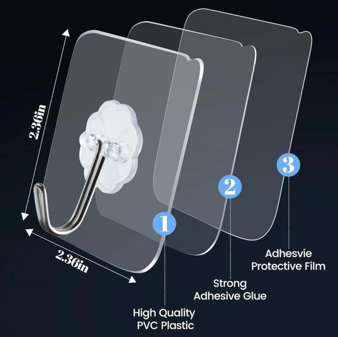 SANVAS ONE WALL ADHESIVE DRILL FREE HOOKS