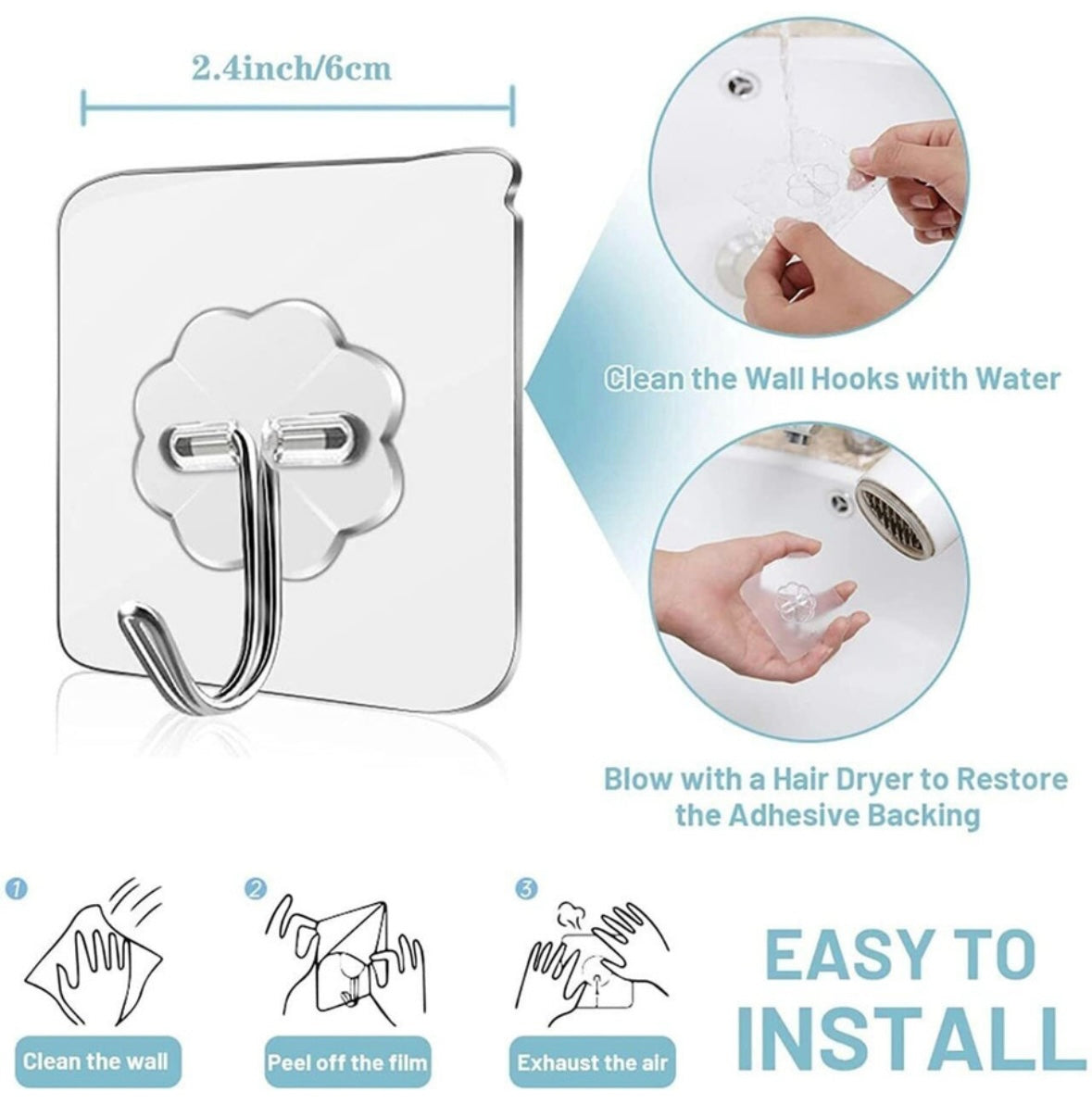 SANVAS ONE WALL ADHESIVE DRILL FREE HOOKS