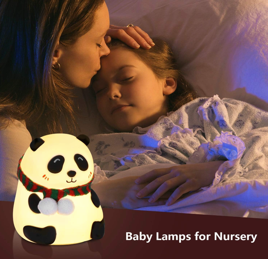 Sanvas One Cute Panda,USB Rechargeable, 7-Colors Changing Light, Room Decor Night Lamp
