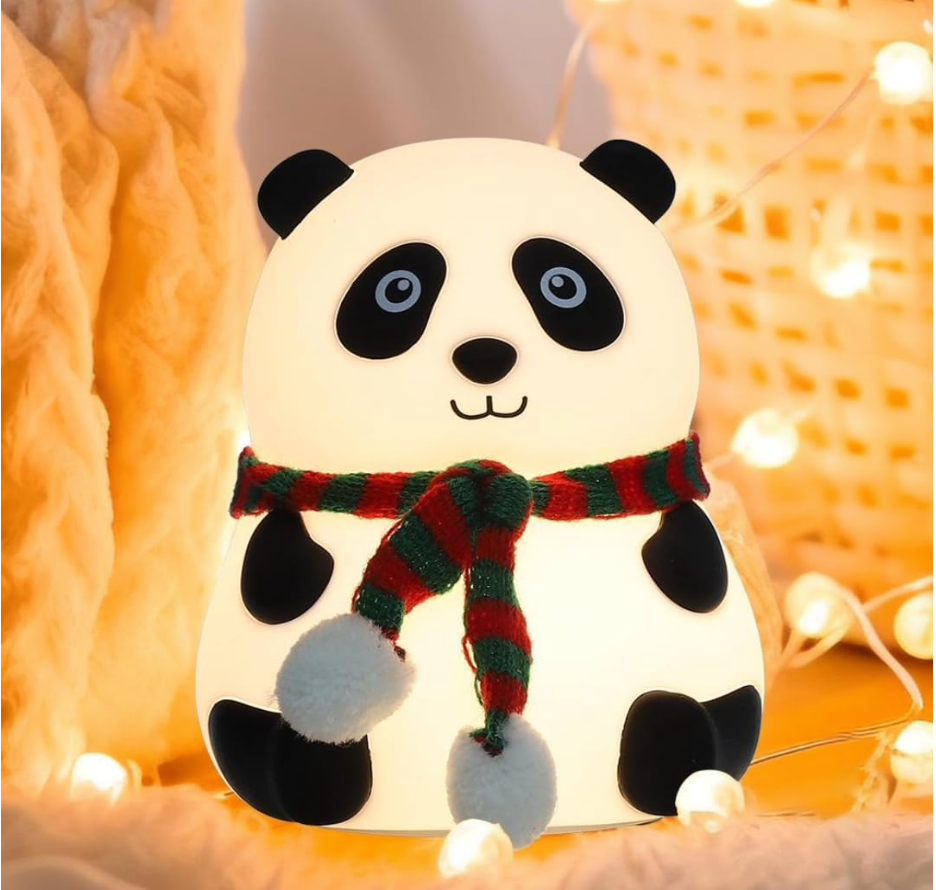 Sanvas One Cute Panda,USB Rechargeable, 7-Colors Changing Light, Room Decor Night Lamp