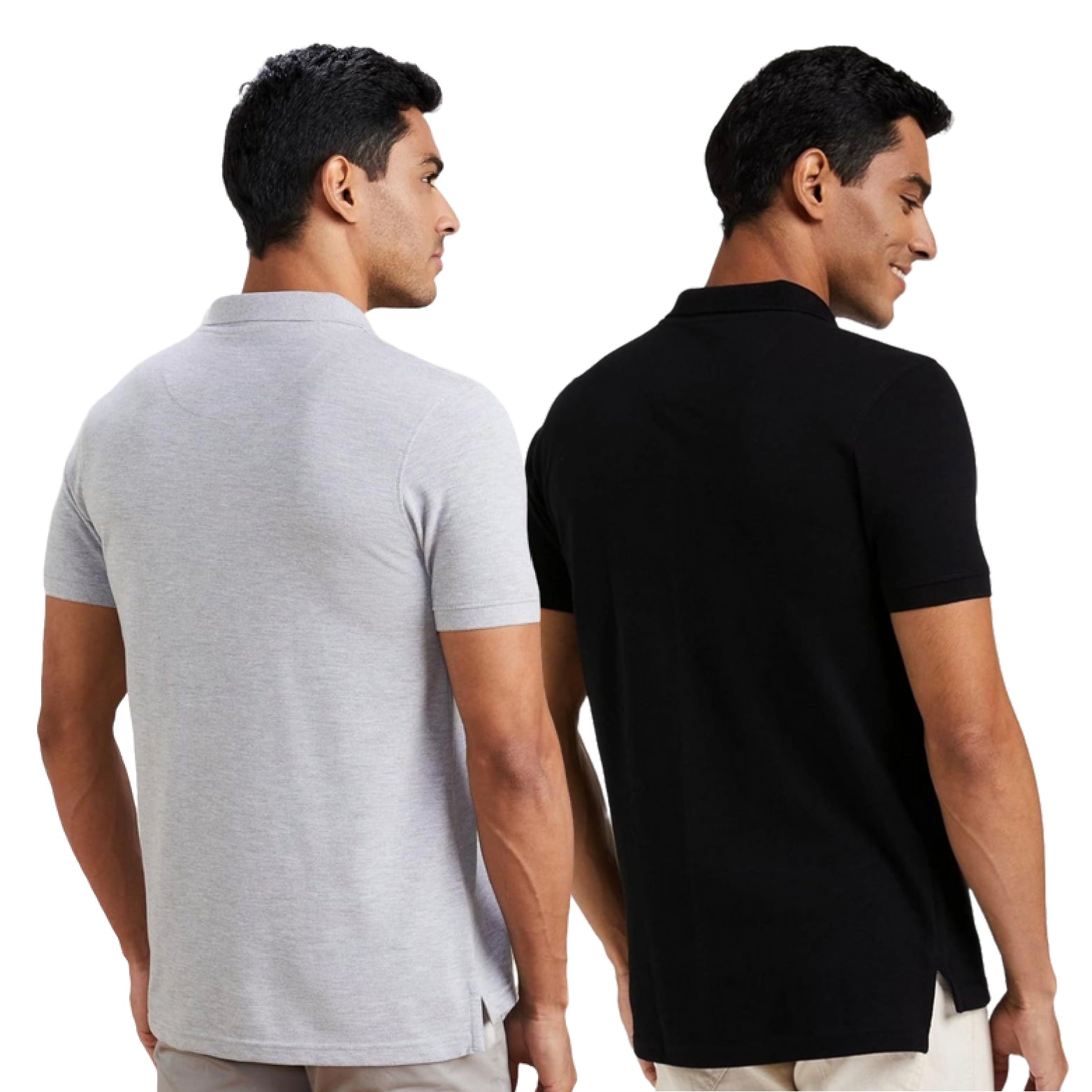 Sanvas One Black and Grey Polo Combo