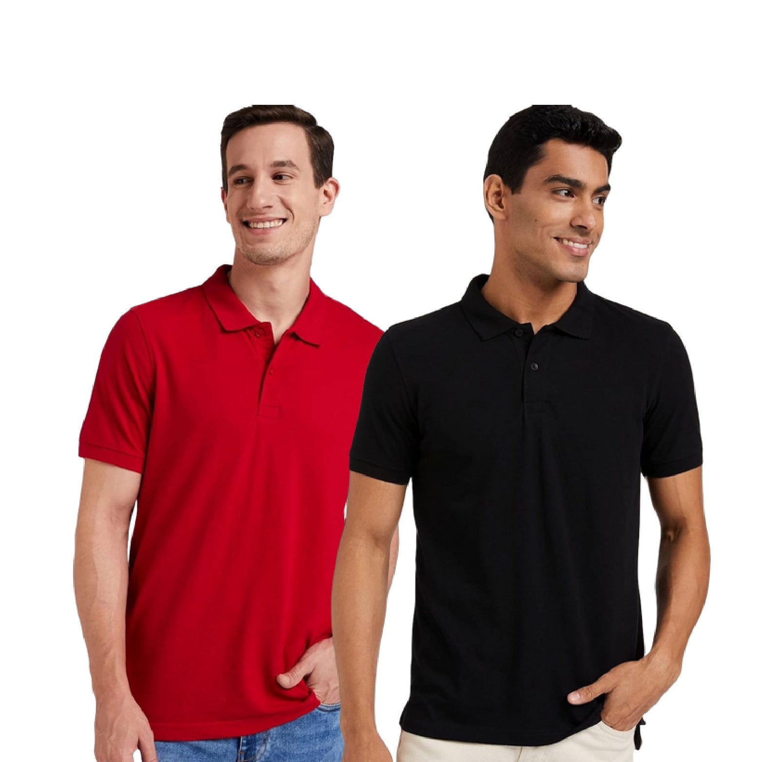 Sanvas One Black and Red Polo Combo