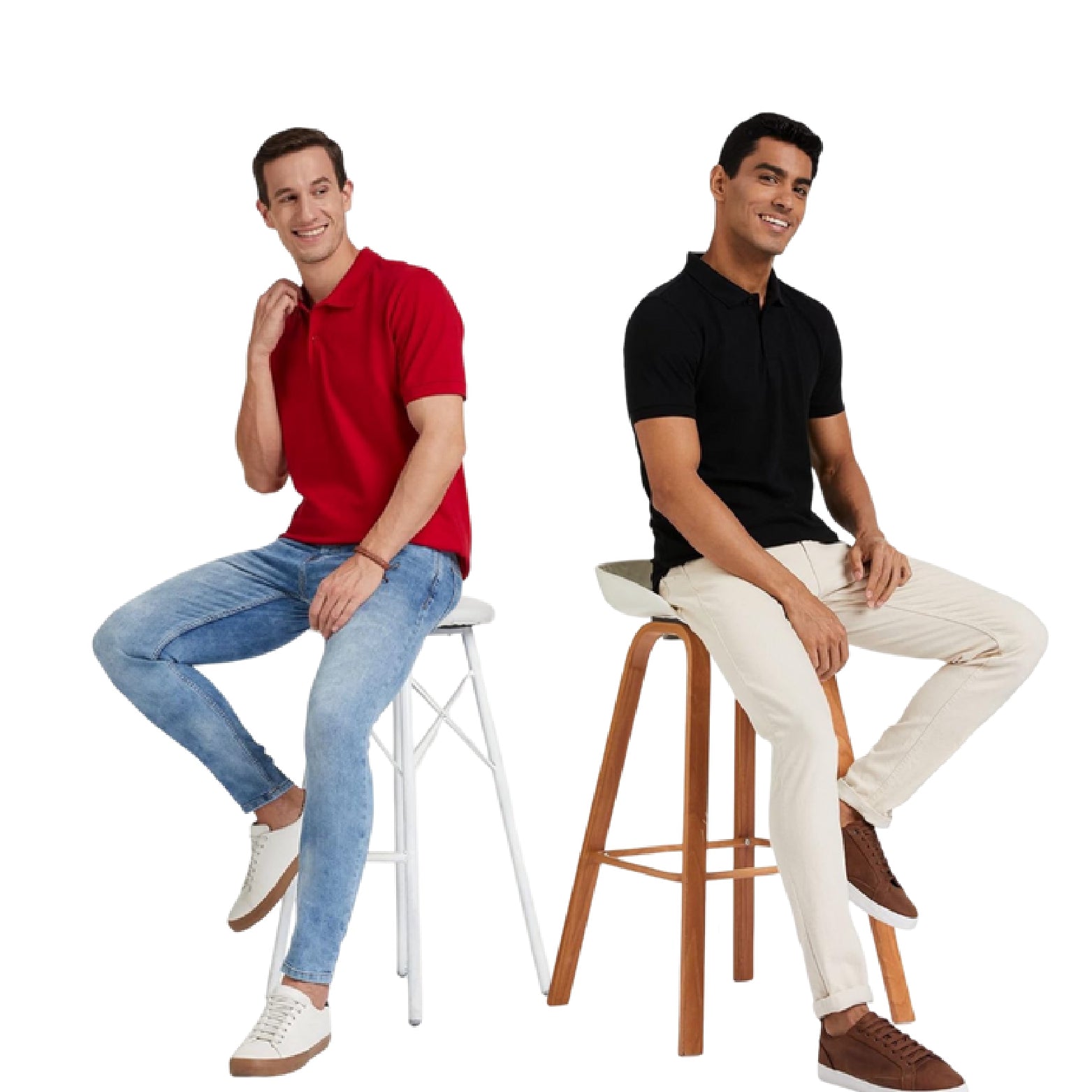 Sanvas One Black and Red Polo Combo