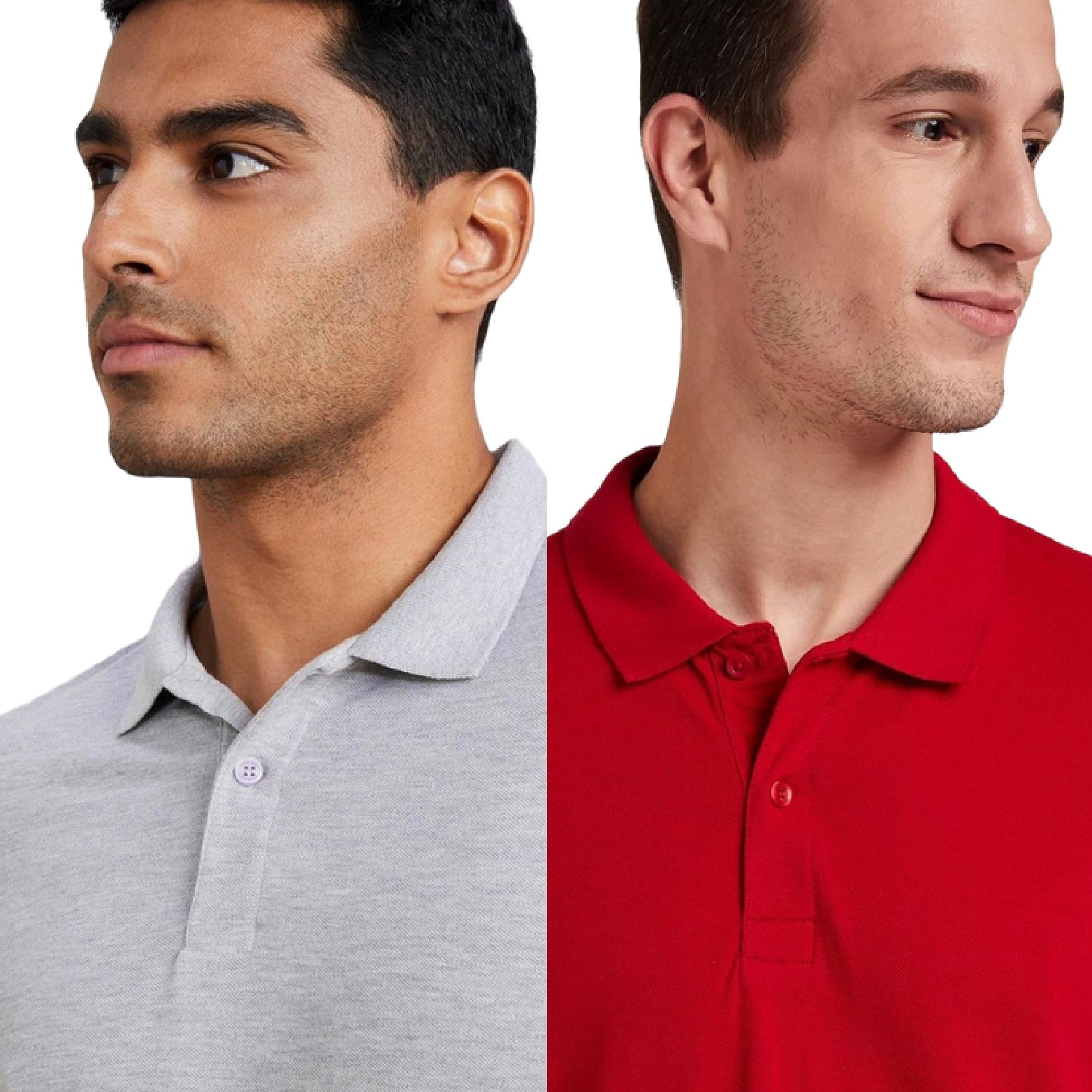 Sanvas One Grey and Red Polo Combo