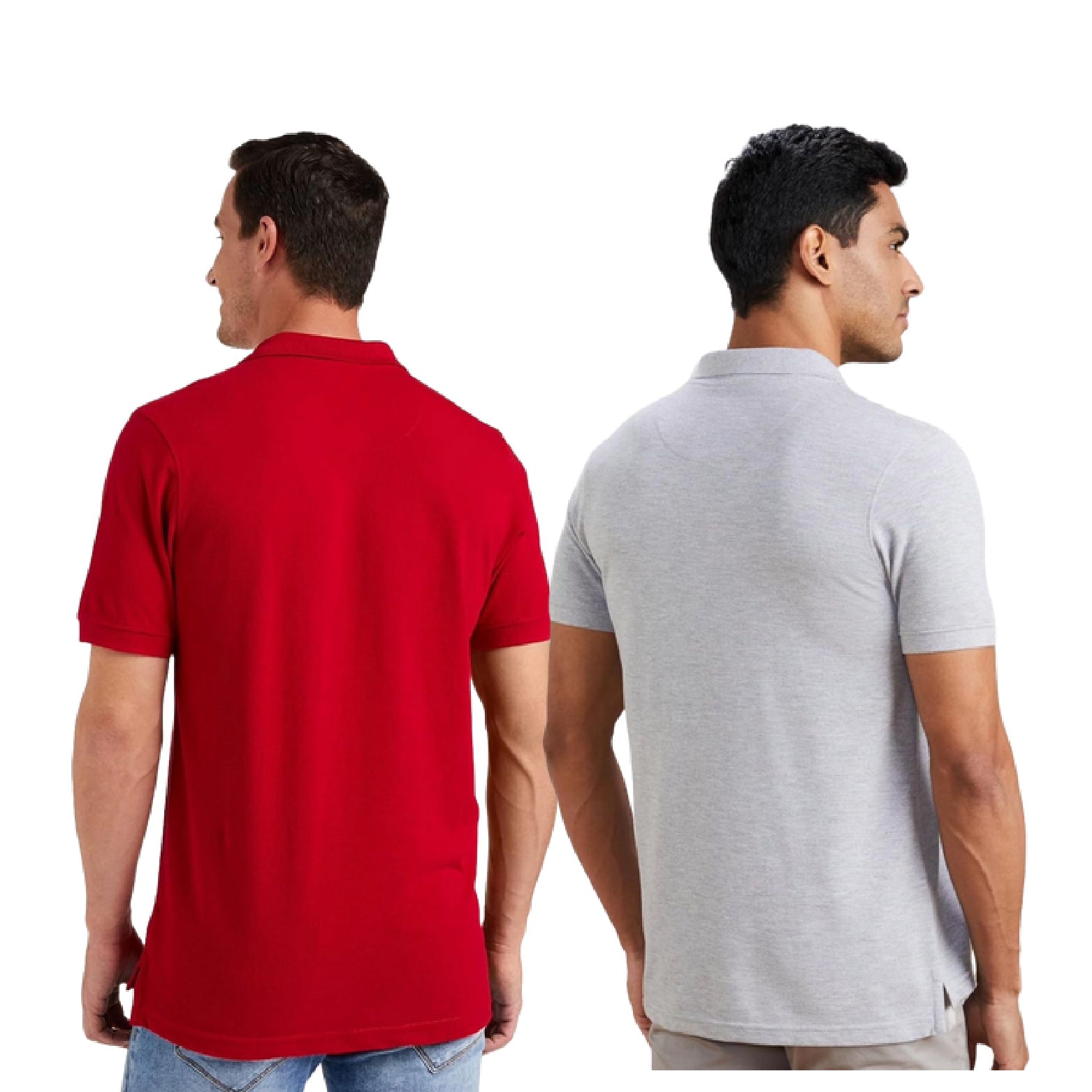 Sanvas One Grey and Red Polo Combo