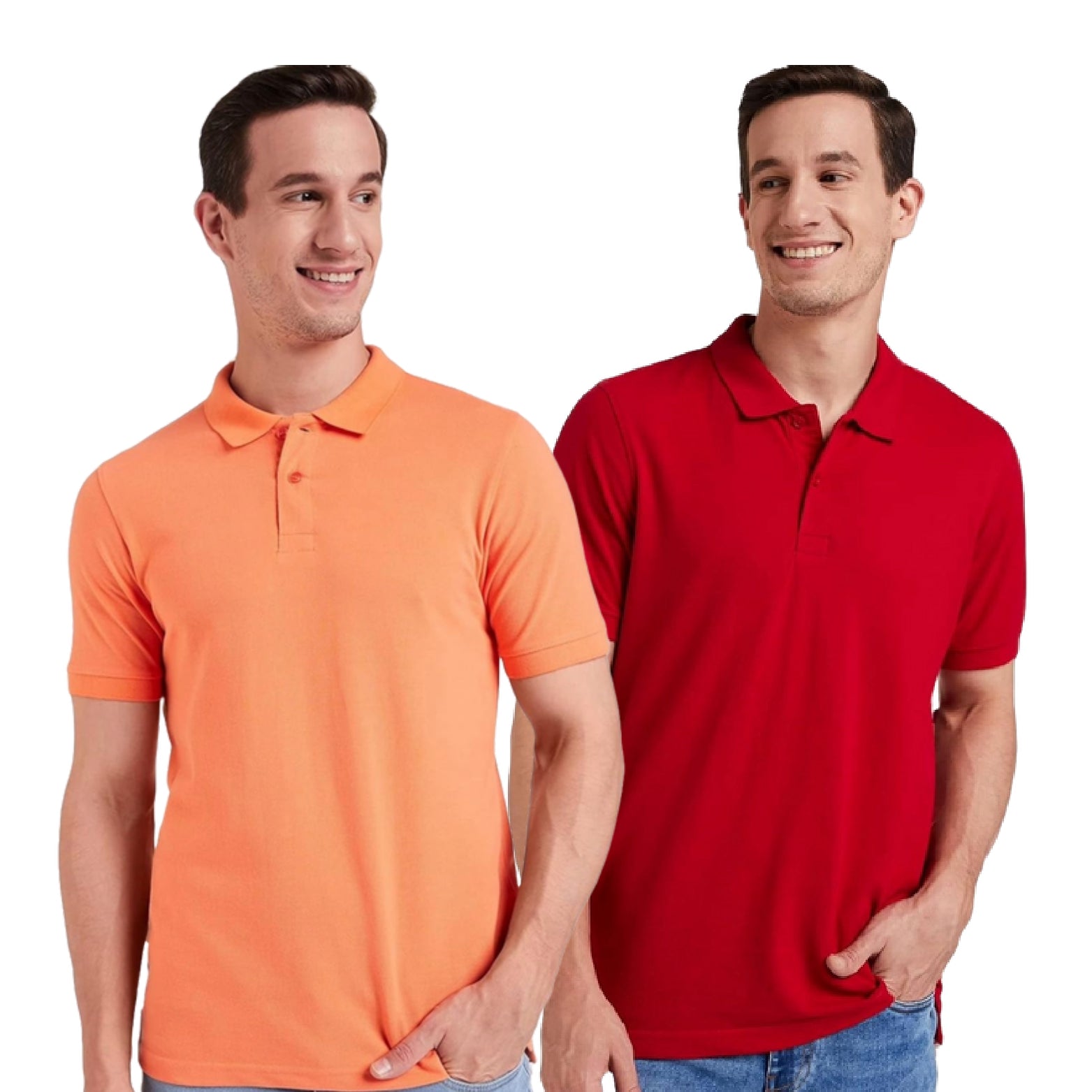 Sanvas One Orange and Red Polo Combo