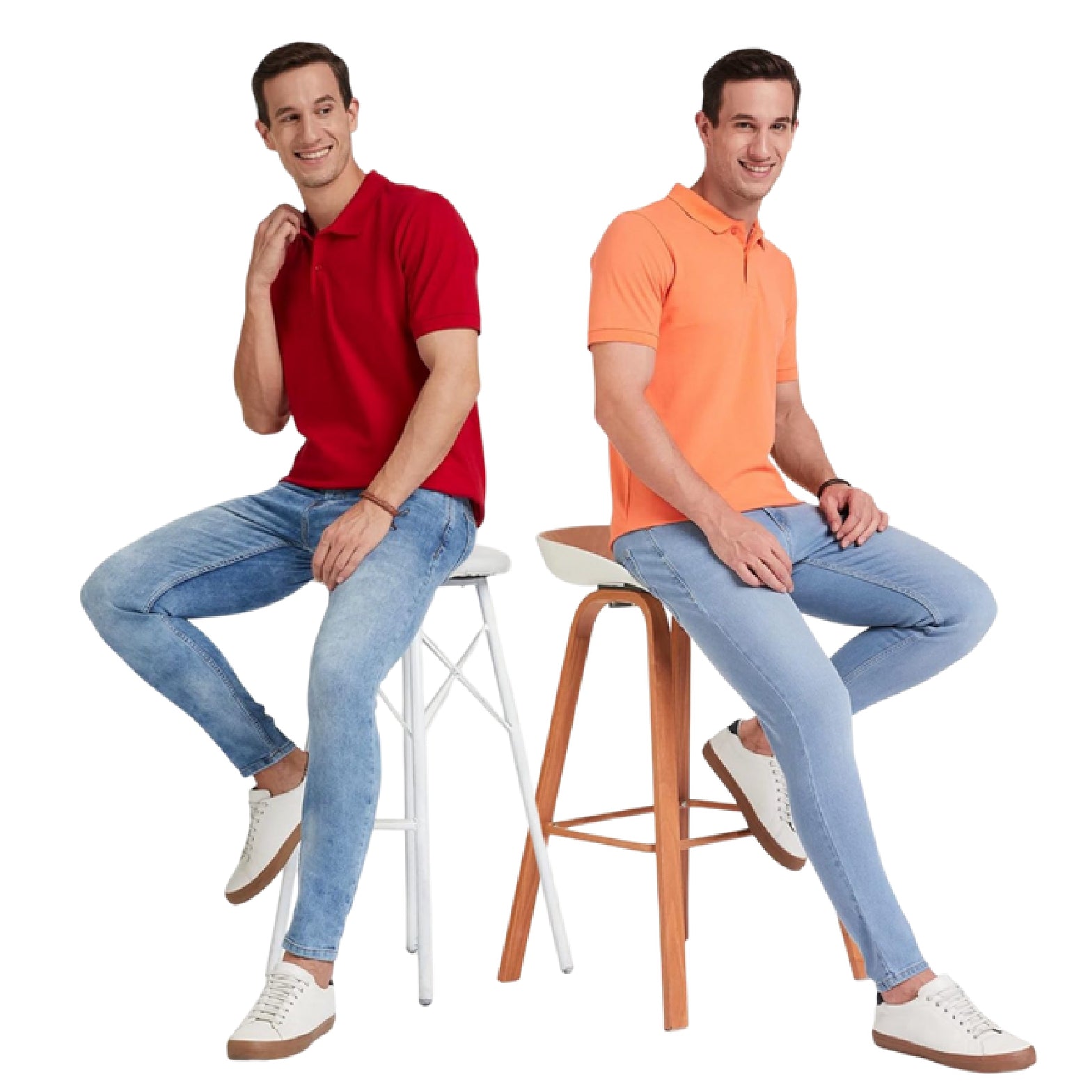 Sanvas One Orange and Red Polo Combo