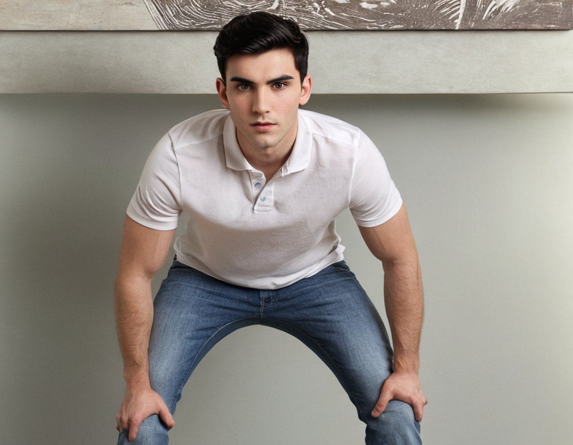 Sanvas One Plain White Polo Cotton Blend T-shirt